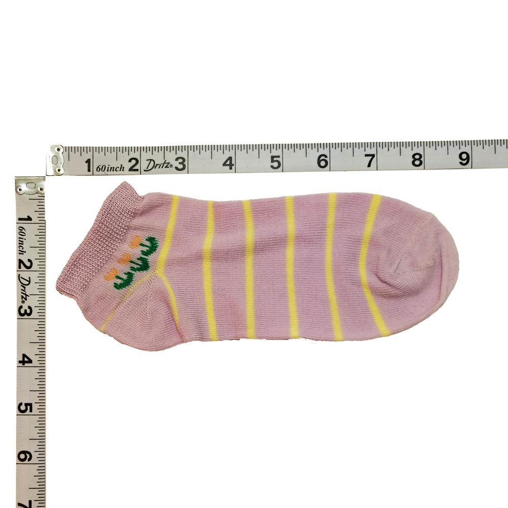 5 Pairs Tutuanna Socks - Pink & Yellow Tuip